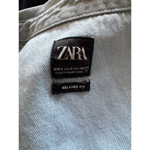 Zara DNWR Ramen House Jean Snap Front Jacket sz Small EUC - Picture 6 of 6